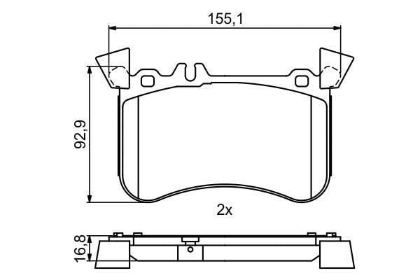 Ön Disk Fren Balatası Mercedes A45 Amg 2.0 07/15 Mercedes Cla45 Amg 05/13