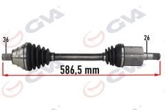 Komple Aks Sol Golf Vı 1.6i Auto. 08-13 587mm