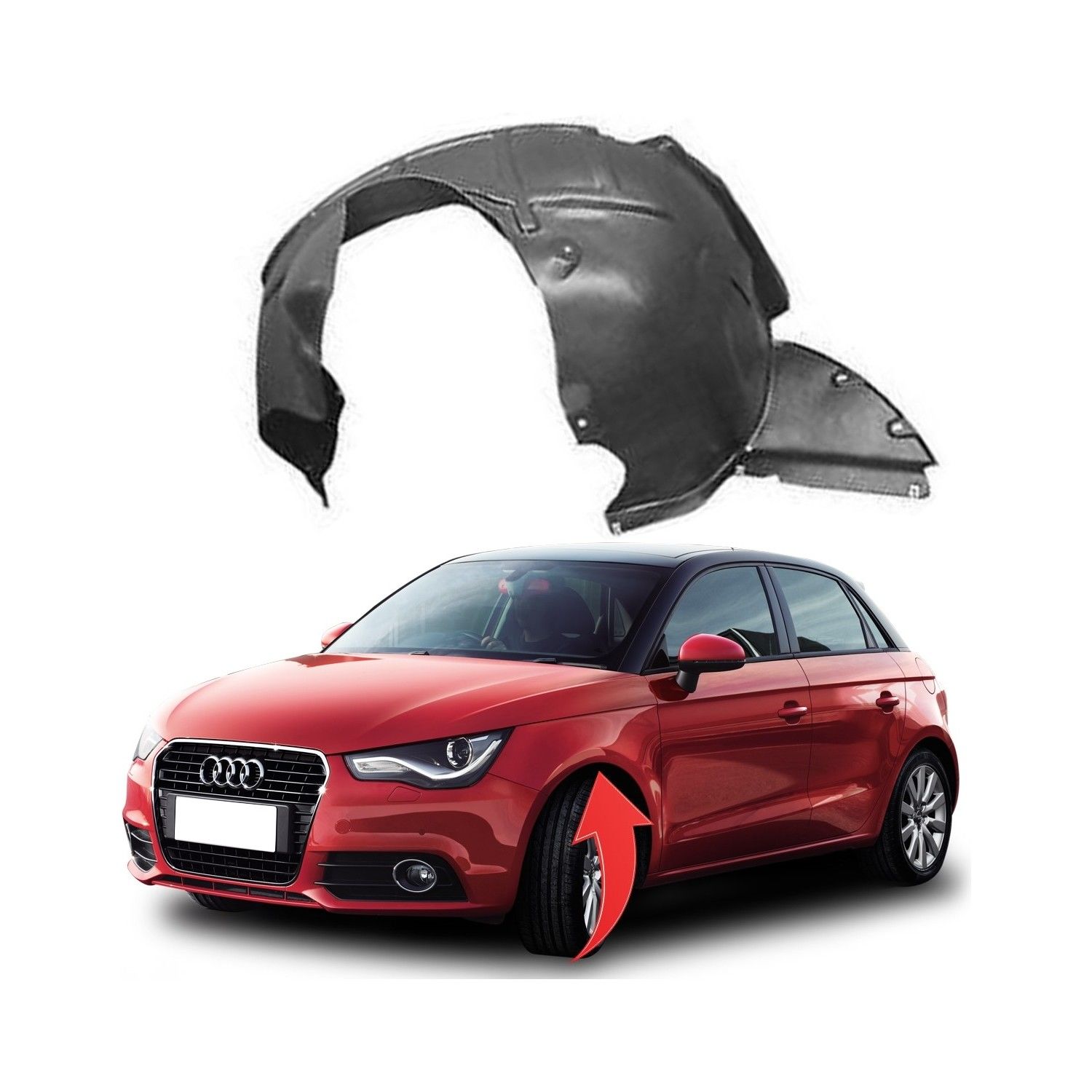 Audi A1 11-14 Camurluk Davlumbazi On Sol