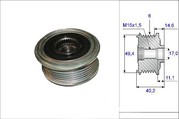 Alternatör Kasnağı Rulmanlı Amarok-caddy Iıı-golf V-plus-jetta Iıı-passat-polo-t5-crer 2.0 6k