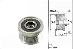 Alternatör Kasnağı Rulmanlı Caddy Iıı-golf V-vı-plus-jetta Iıı-ıv-passat-polo-a1-a3 1.2-1.4tsi 6k