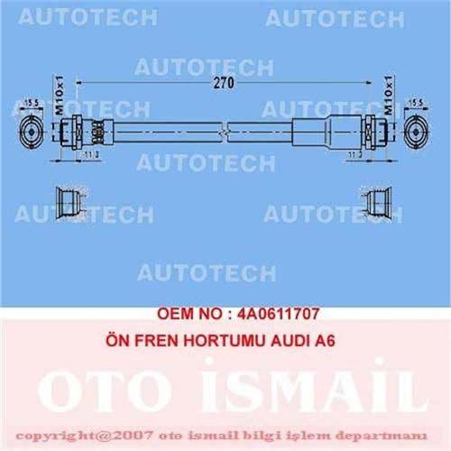 Ön Fren Hortumu Audı A6 (5 AD)