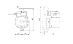 Grundfos UPA 15-90 230V 50Hz Schuko plug Basınçlandırma - Mini Hidrofor