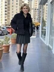 Çift Kemer Pileli Mini Etek