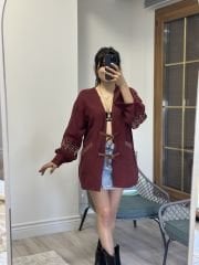 Nakisli Kemer Detay Kimono