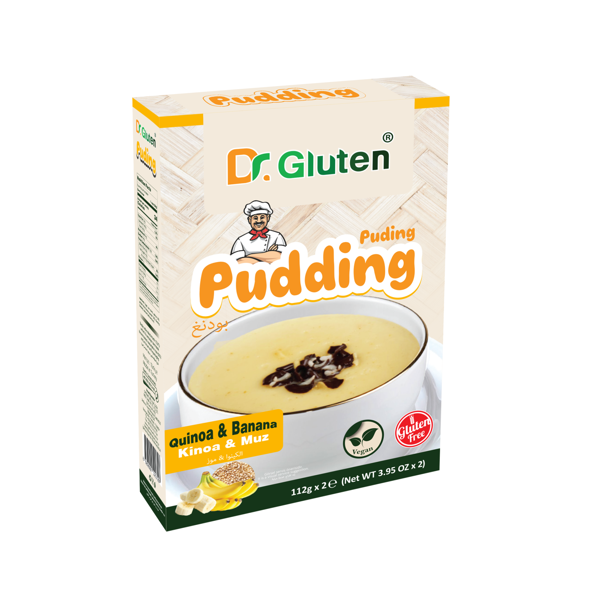 DR.GLUTEN GLUTENSİZ MUZLU KİNOALI PUDİNG 224 GR