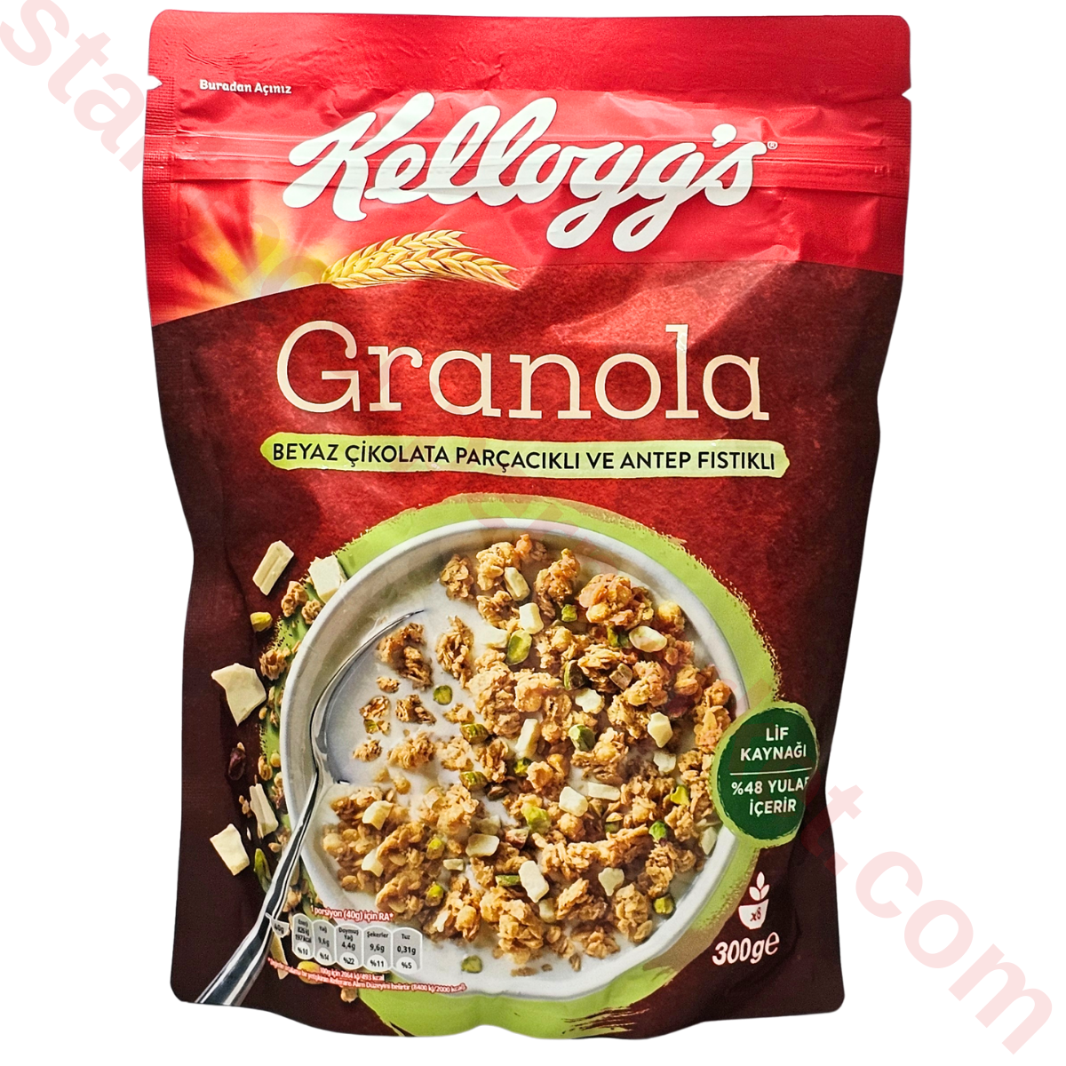 KELLOGS GRANOLA FISTIK-BEYAZ CHOCOLATE 300 G