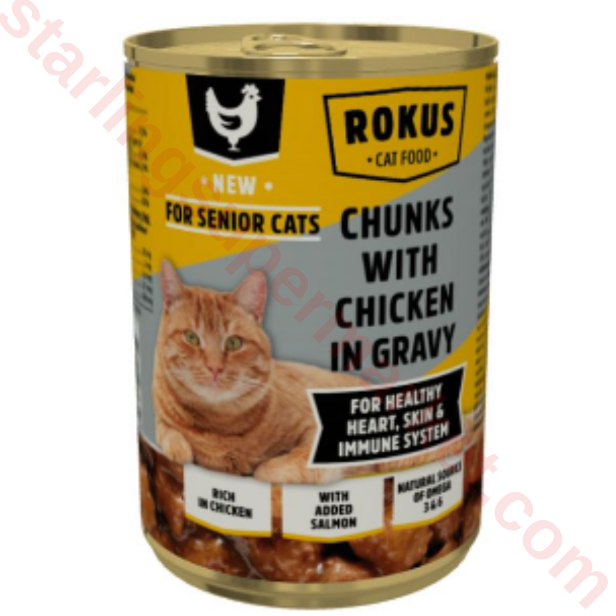 ROKUS CAT FOOD CHICKEN GRAVY FOR SENIO 7+ 415 G