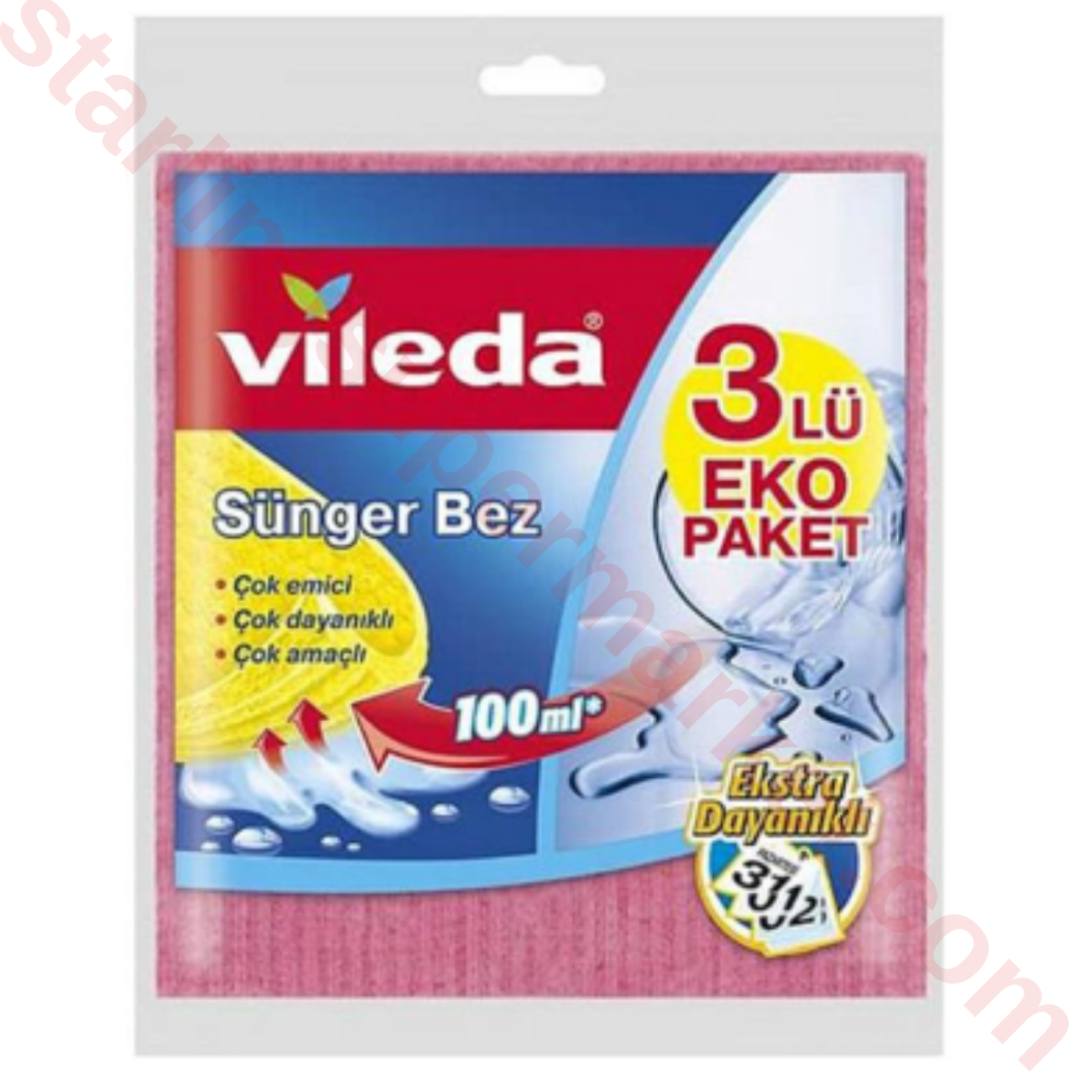 VILEDA CLEANING CLOTH SUNGER 3 PACK
