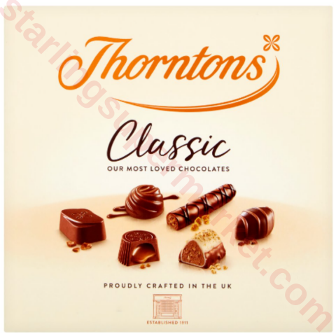 THORNTONS CHOCOLATE CLASSIC MILK&WHITE COLLE 150 G