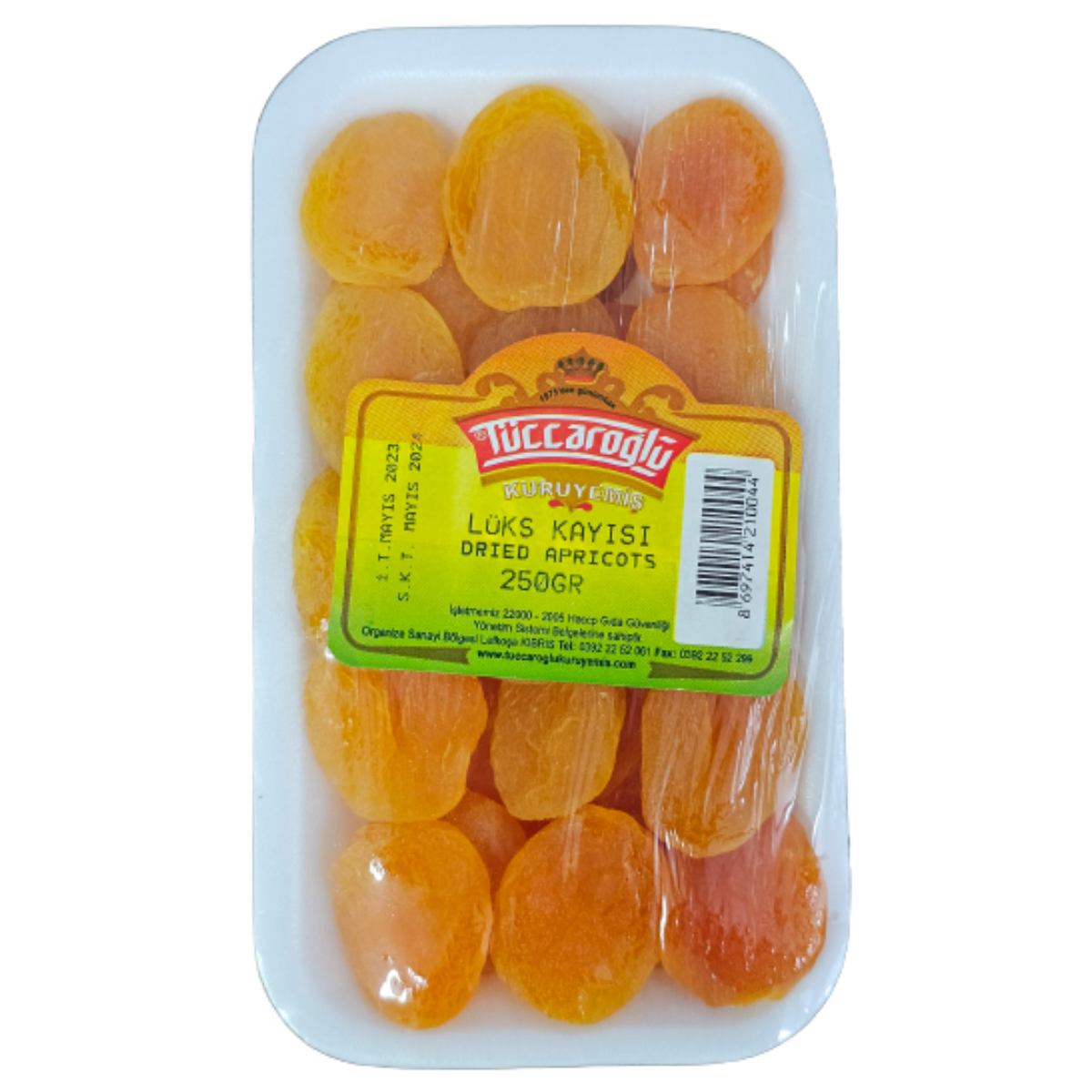 TUCCAROGLU KURU MEYVE KAYISI LUX 250 G