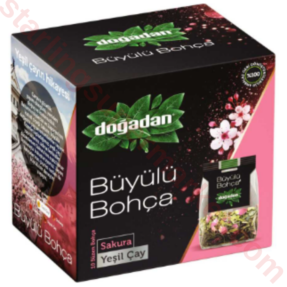 DOGADAN BITKI CAYI BUYULU BOHCA YESIL CAY SAKURA 1