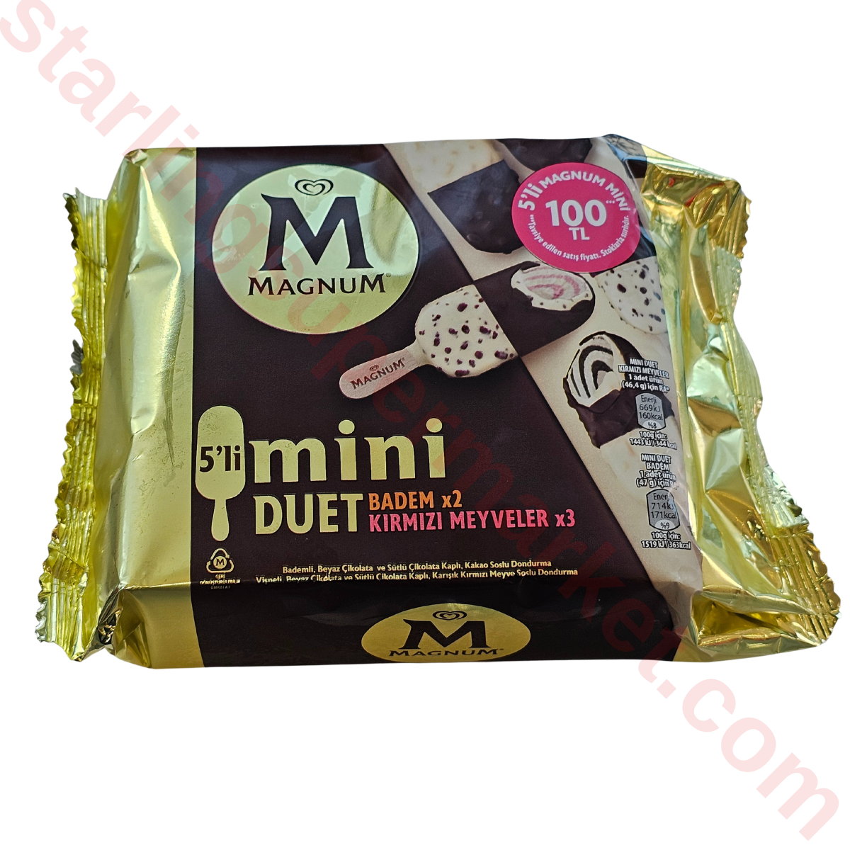 ALGIDA MAGNUM MINI DUET KIRMIZI MEYVELER 5 LI