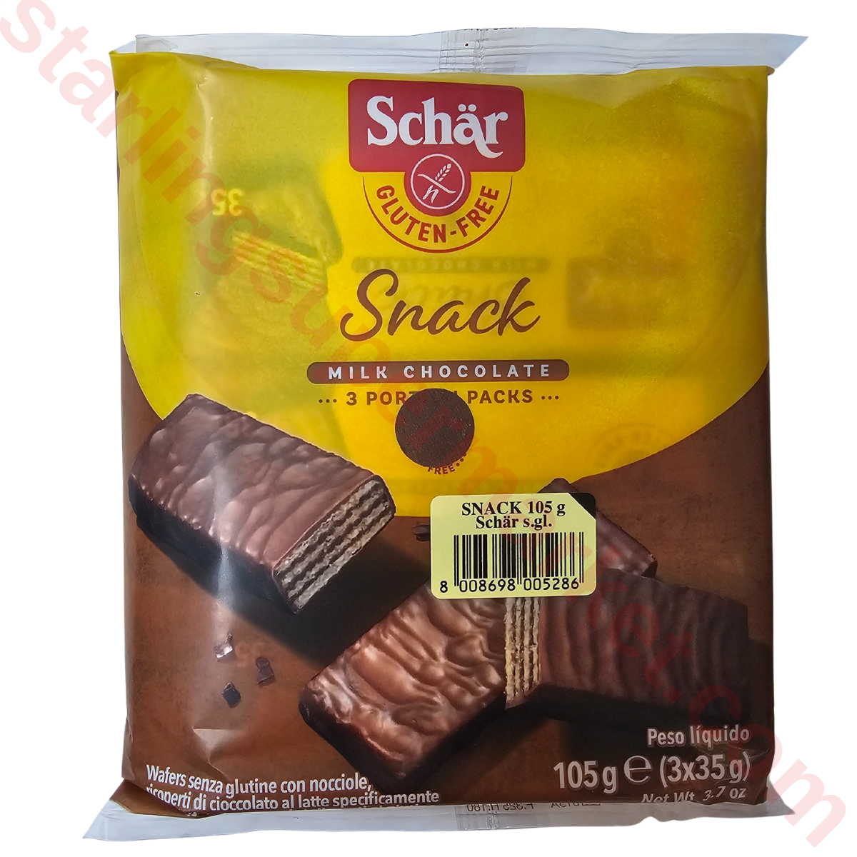 SCHAR SNACK GOFRET CHOCOLATE WAFERS WHITH HA 105 G