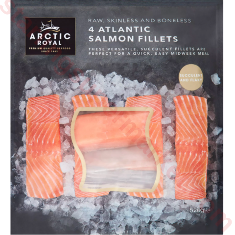 ICELAND BALIK ATLANTIC SALMON FILLETS 4 LU 520 G