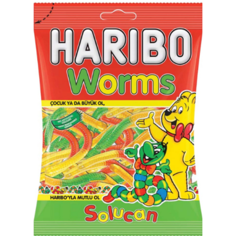 HARIBO JELLY WORMS SOLUCAN 80 G
