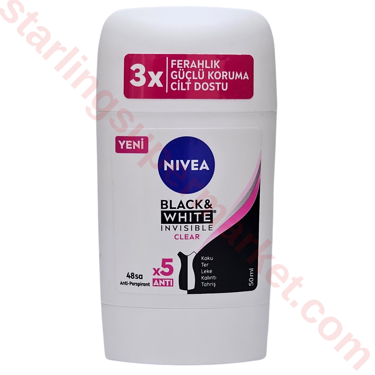 NIVEA DEO STICK KADIN B&W CLEAR 50 ML