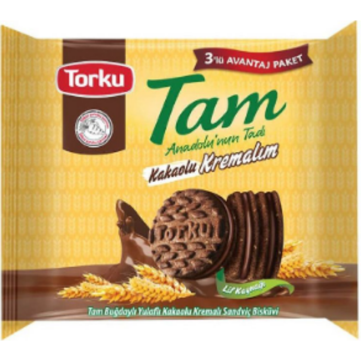 TORKU TAM BISKUVI KAKAOLU KREMALIM MP 3*83 G
