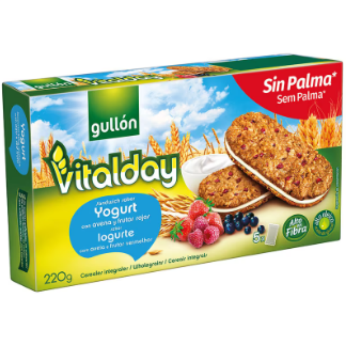 GULLON VITALDAY SANDVIC KIRMIZI MEYVELI 5x44 G