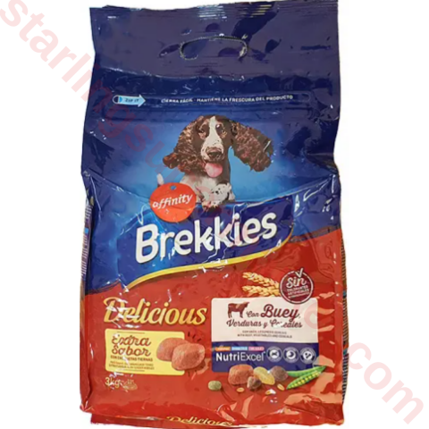 BREKKIES DOG FOOD DRY BEEF 3 KG