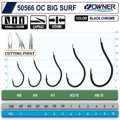 Owner 50566 Cut Big Surf Gun Black İğne