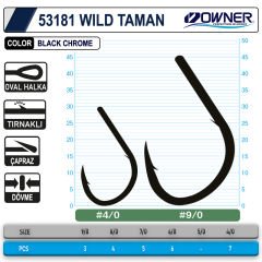 Owner 53181 Wild Taman Black Chrome İğne