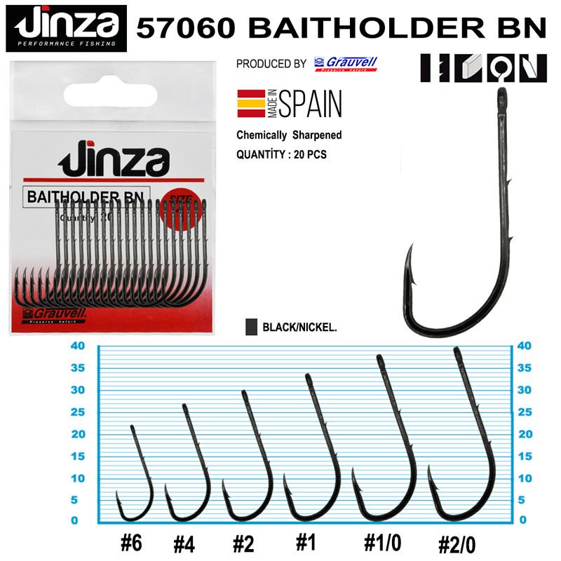 Jinza 57060 Baitholder BN Tırnaklı Yem İğnesi 20 Adet