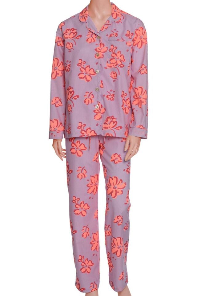 The DON Poplin Kadın Pijama Takımı Desen 48