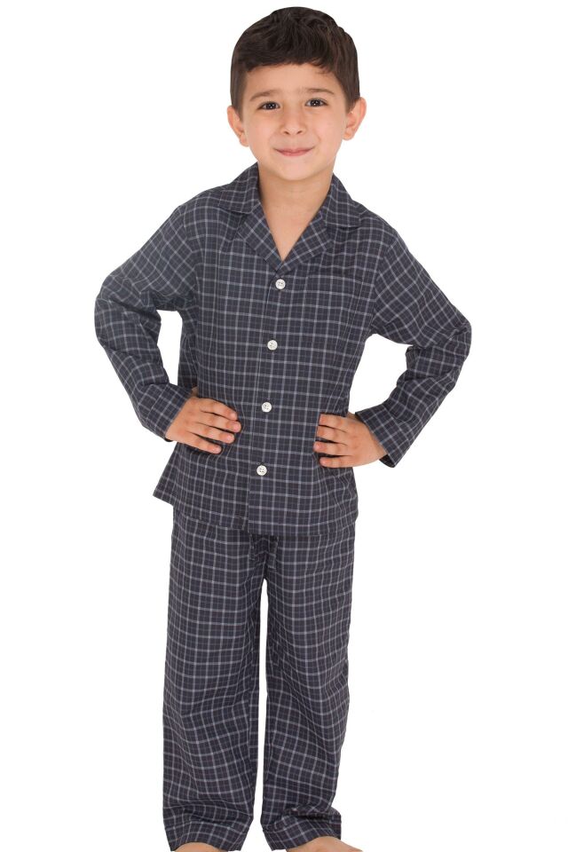 The DON Poplin Erkek Çocuk Pijama Takımı Desen 4