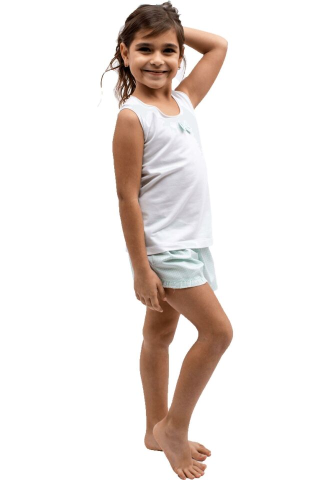 The DON Anne-Kız Model Kız Çocuk Şort-Atlet Takımı Desen 1
