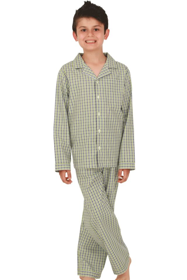 The DON Poplin Erkek Çocuk Pijama Takımı Desen 10