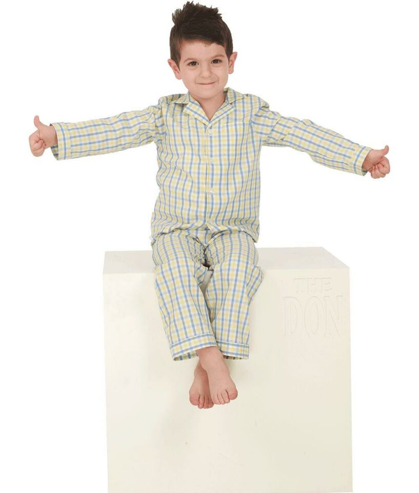 The DON Poplin Erkek Çocuk Pijama Takımı Desen 11