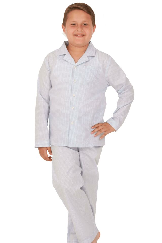 The DON Poplin Erkek Çocuk Pijama Takımı Desen 12