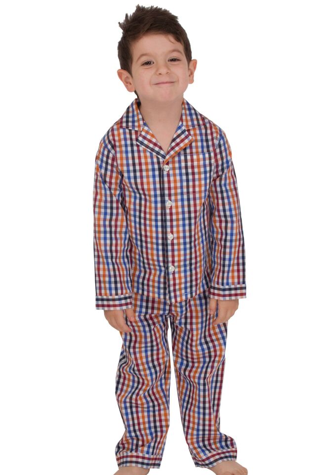 The DON Poplin Erkek Çocuk Pijama Takımı Desen 14
