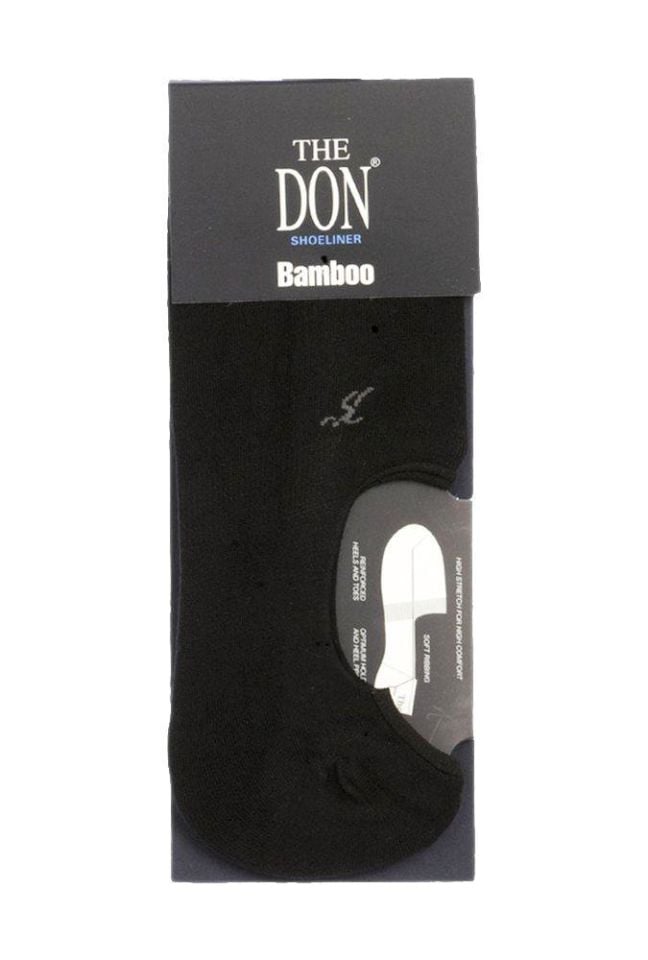 The DON Bambu Çetik Erkek Suba Çorap Siyah