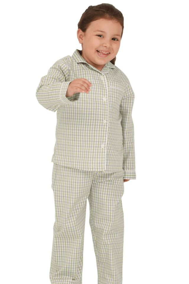 The DON Poplin Kız Çocuk Pijama Takımı Desen 2