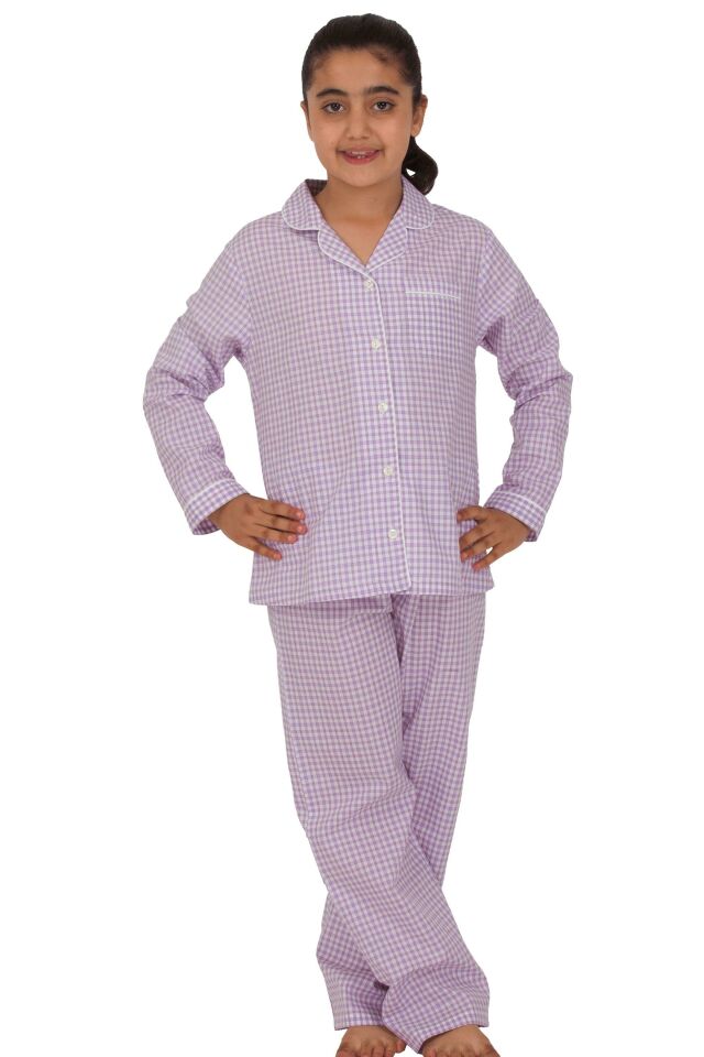 The DON Poplin Kız Çocuk Pijama Takımı Desen 11