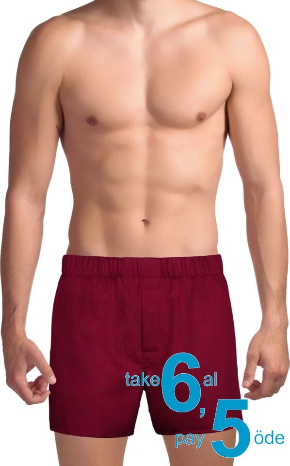 The DON Exclusive Yırtmaçlı Erkek Boxer Bordo