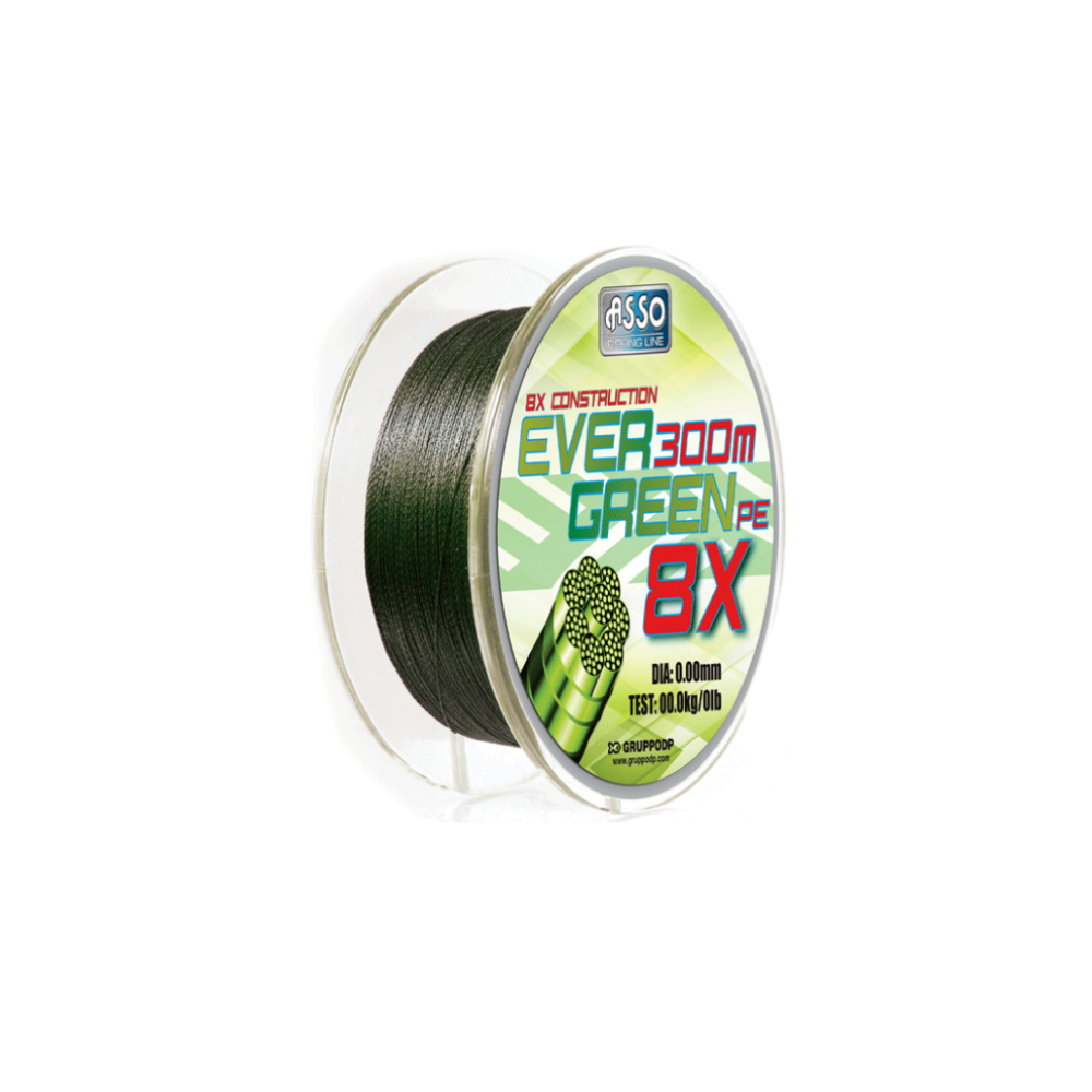 ASSO Ever Green 8X Mumlu İp Misina 130 M