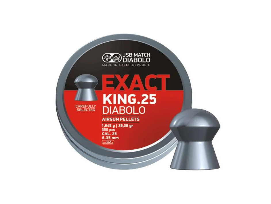 JSB PELLET 6.35 MM EXACT KING DIABOLO 25.39 GRAIN 350 ADET