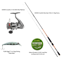 Daiwa Crossfire 20 LT 2500 & Daiwa New Crossfire 213 cm 5-14 gr Light Spin Olta Seti