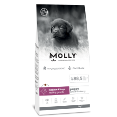 MOLLY MEDİUM LARGE PUPPY KUZULU & YABANMERSİNLİ KÖPEK MAMASI 2 KG