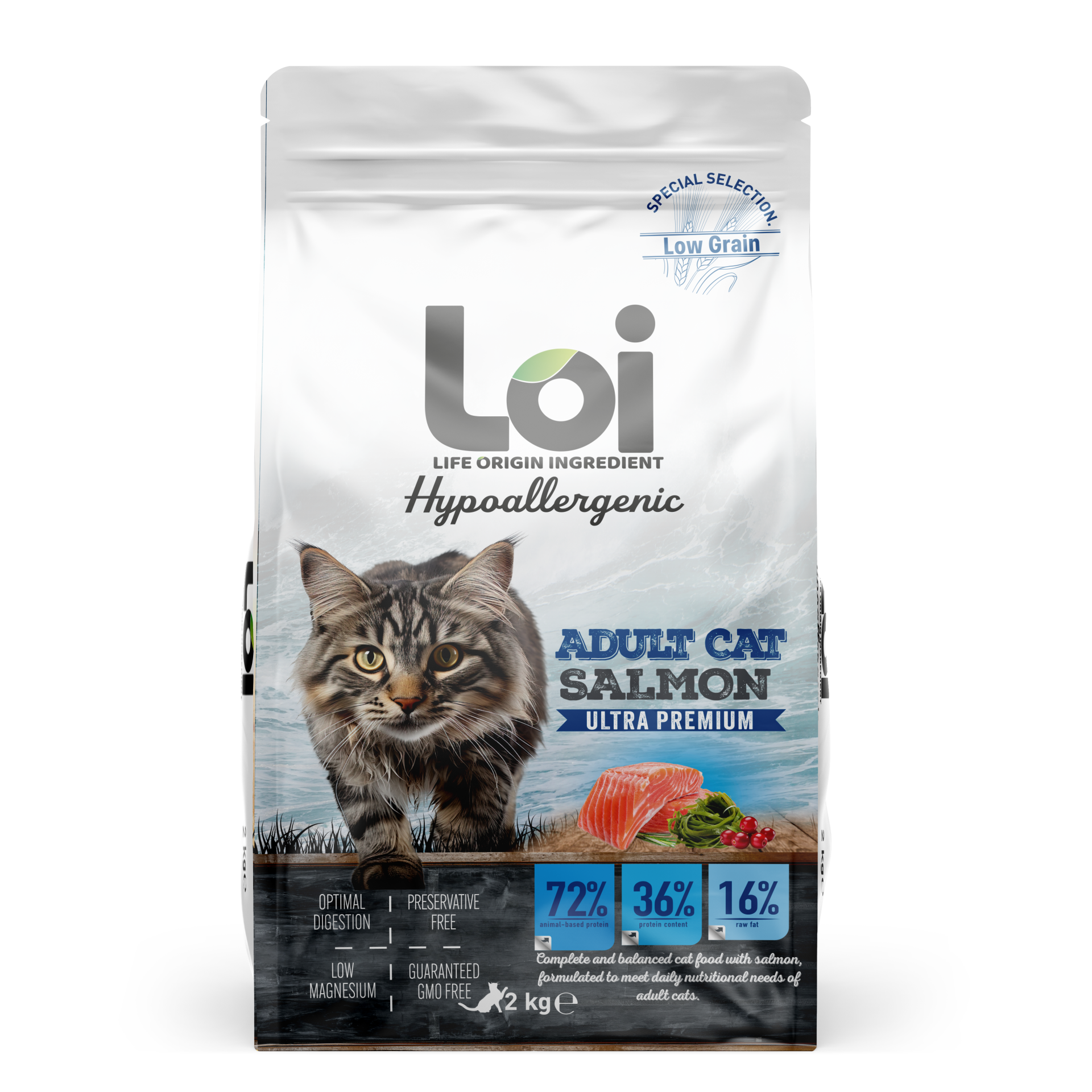 LOI YETİŞKİN KEDİ MAMASI SOMONLU 2 KG