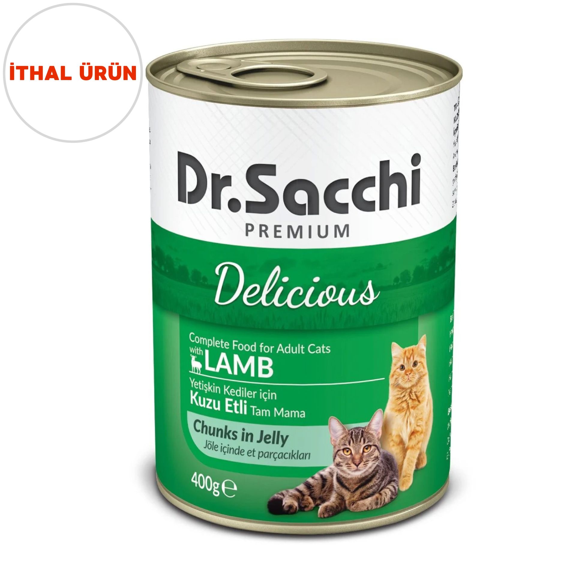 DR SACCHİ KONS. KEDİ KUZU ETLİ 400 GR 24'LÜ