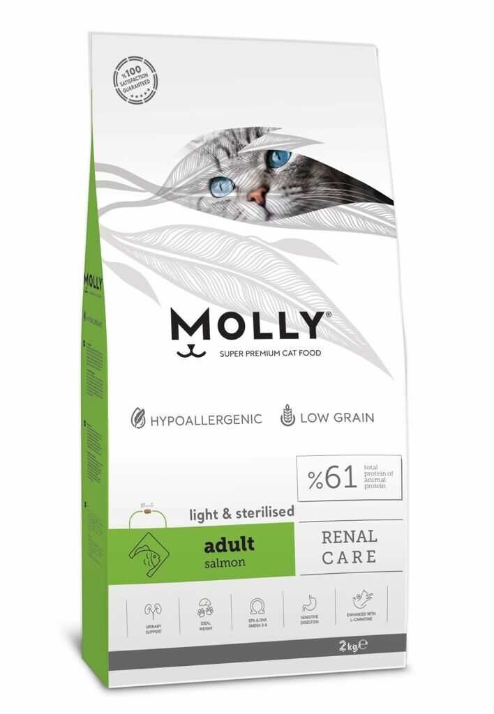 MOLLY STERİL SOMONLU KEDİ MAMASI 15 KG