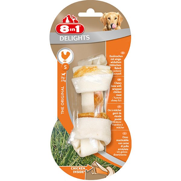 8IN1 DELİGHTS BONES KÖPEK ÖDÜL KEMİĞİ TAVUKLU S