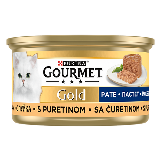 GOURMET GOLD KIYILMIŞ HİNDİLİ KEDİ YAŞ MAMA 24x85 GR