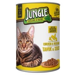 JUNGLE KEDİ 415 GR TAVUKLU SEBZELİ KONSERVE 24'LÜ