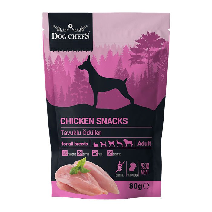 DOG CHEFS CHİCKEN SNACKS 80 GR (TAVUK ETLİ)