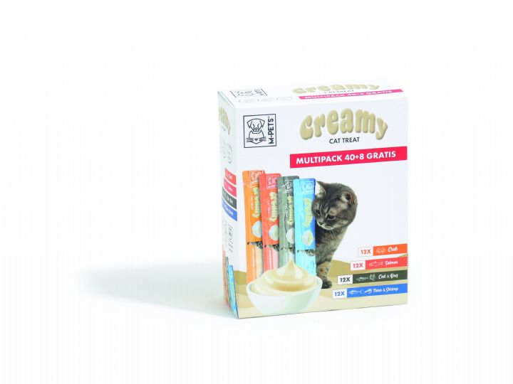 M-PETS 4 LEZZET KARIŞIK KEDİ CREAMY 40+8 BEDELSİZ 48X15GR